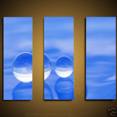Dafen Oil Painting on canvas blue water drops -set468